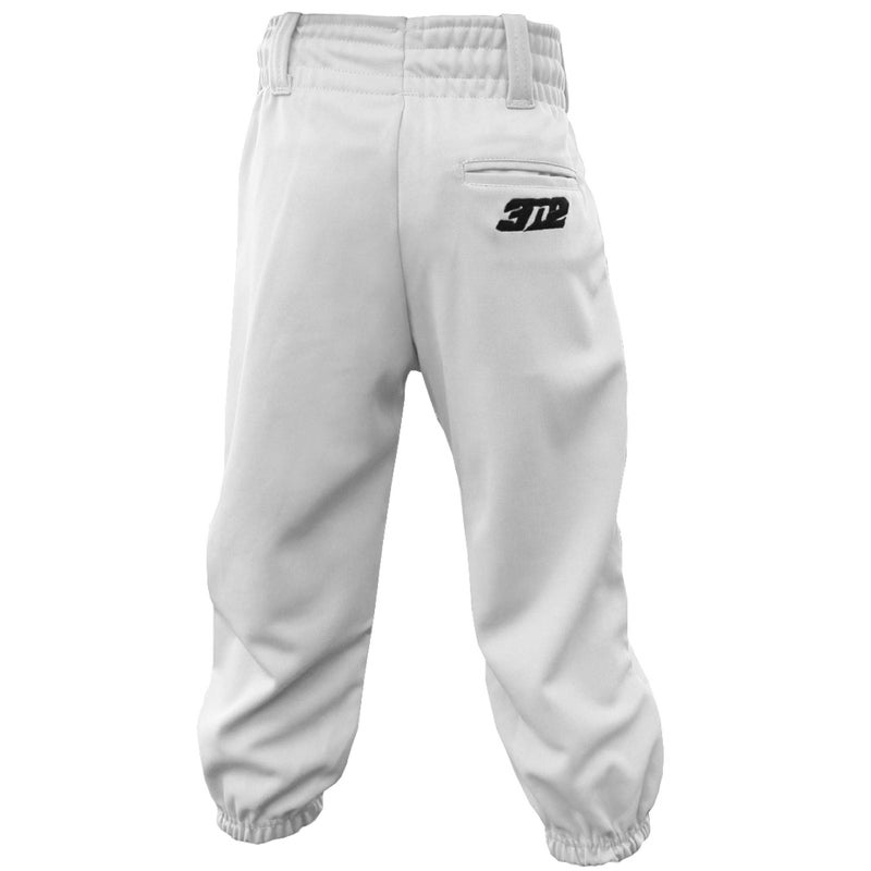 3N2 Clutch Boys Youth Baseball Pants - 100% Polyester Lightweight with Reinforced Knees, Elastic Hem & Waistband - (White, YXL) - Image 1